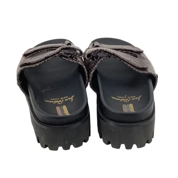 Sam Edelman Womens Brown Snake Print Slide Sandals Straps & Black Sole Size 8.5 - Picture 5 of 10